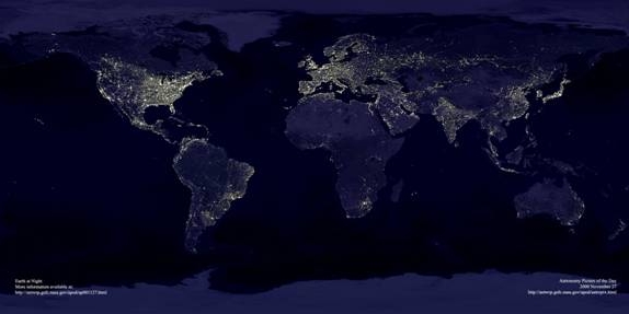 Earth at night...