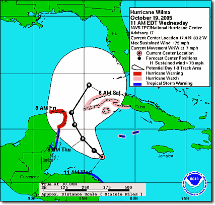 Wilma's flight plan