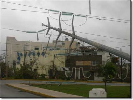 Damage in the wake of Wilma